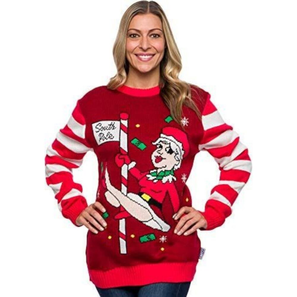 Funziez! Ugly Christmas Sweater‎ - Red Mrs. Clause, Medium